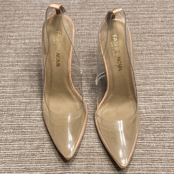 Fashion Nova clear Heels size 6.5 - Picture 4 of 16